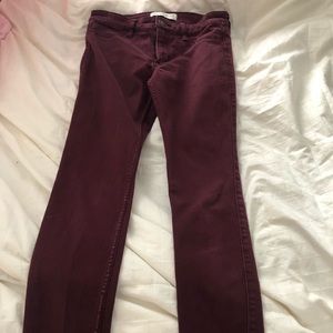 Abercrombie & Fitch Maroon Leggings